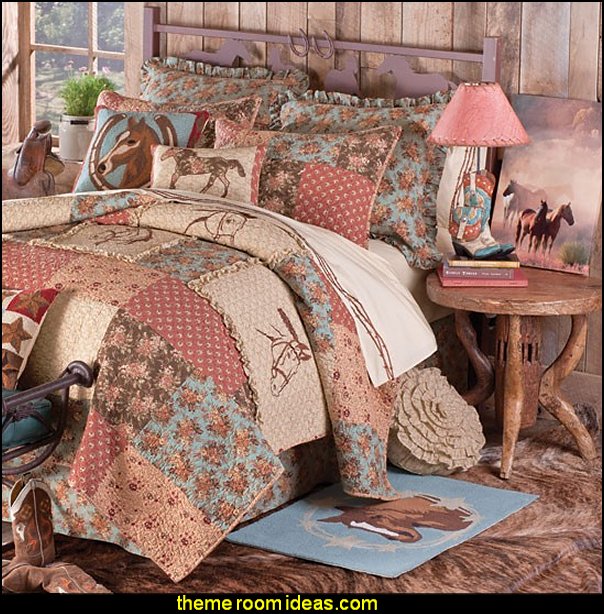 Interior Cowgirl Bedroom Ideas decorating theme bedrooms maries manor horse bedroom whispering creek quilted bedding collection cowgirl decor